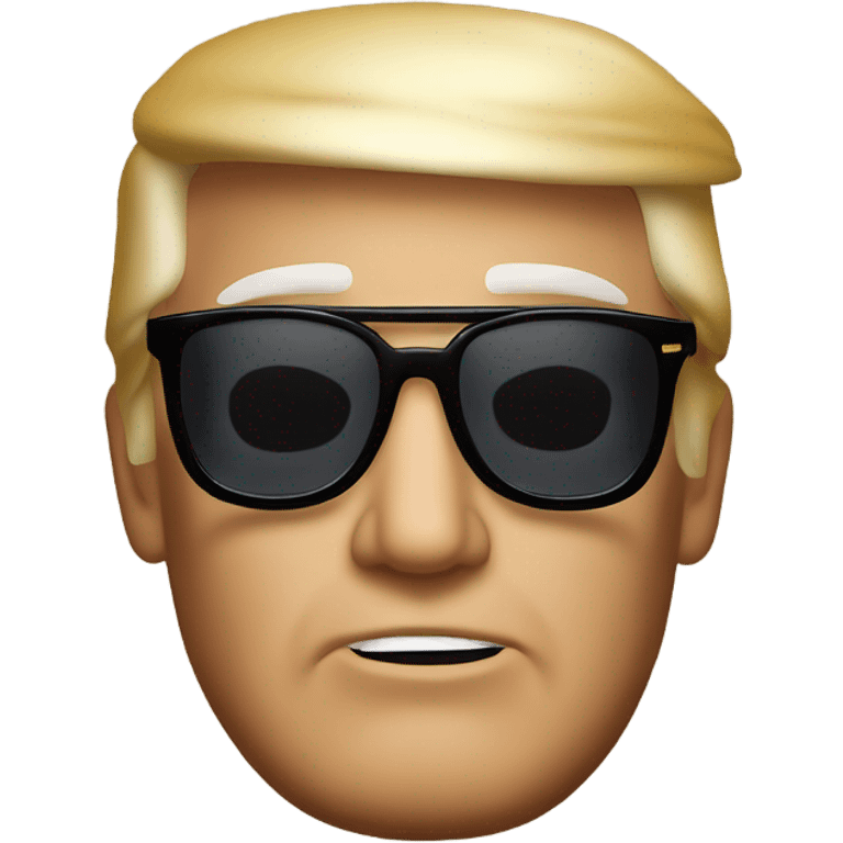 Donald Trump wearing sunglasses emoji