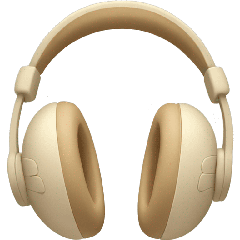 beige apple headphones with beige bows on the sides emoji