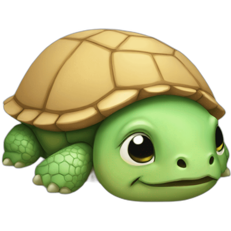 Cute sleeping turtle emoji