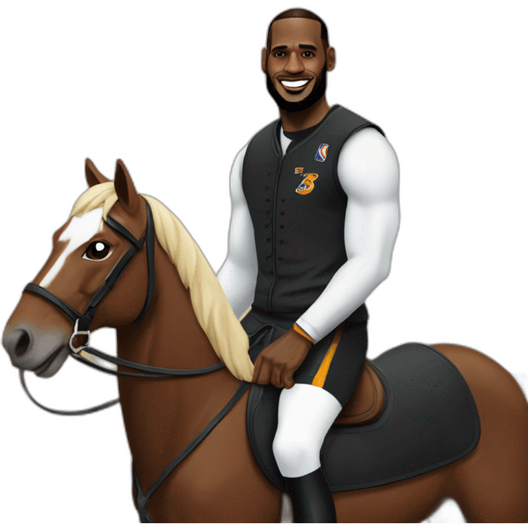 lebron james on a horse emoji