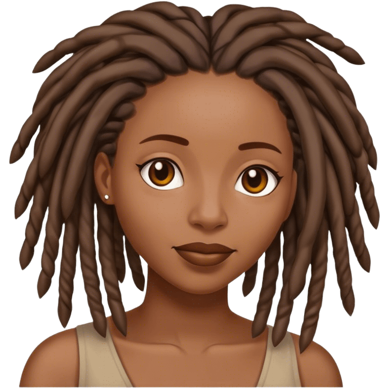 Black woman with locs done emoji