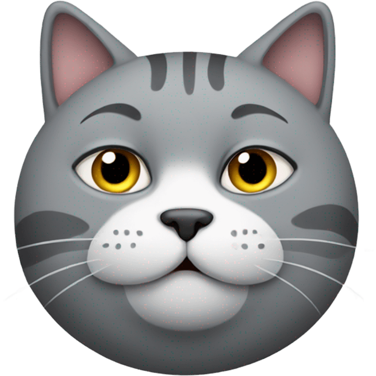 grey fat cat emoji