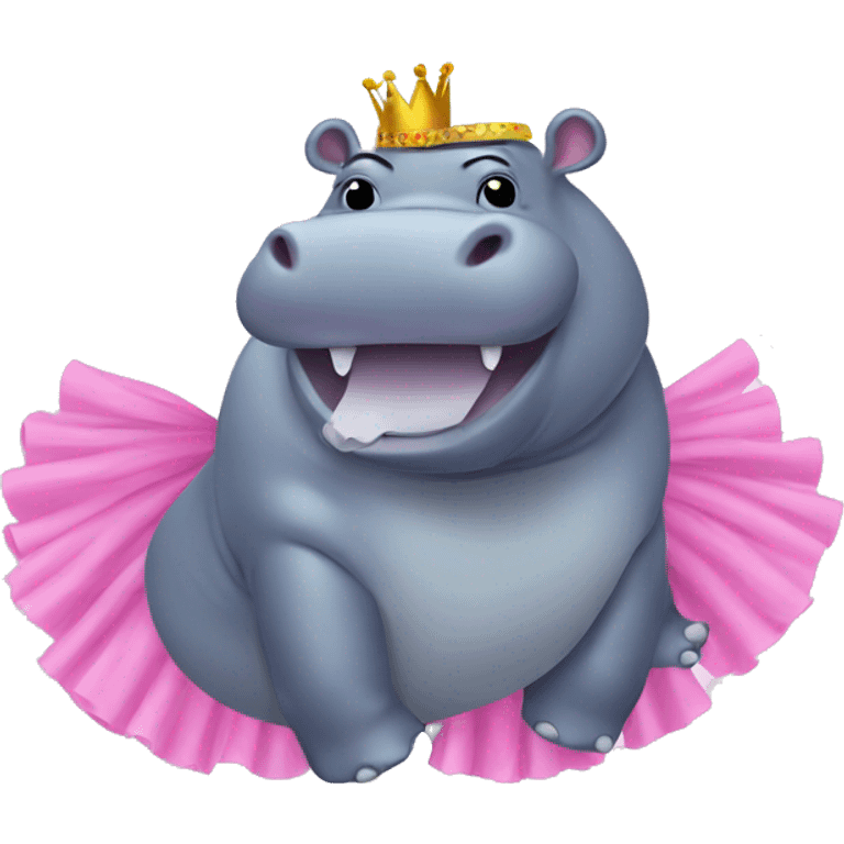 hippo in a tutu emoji