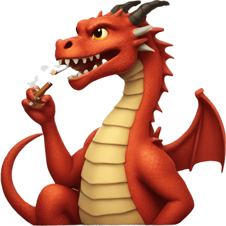 Dragon smoking  emoji