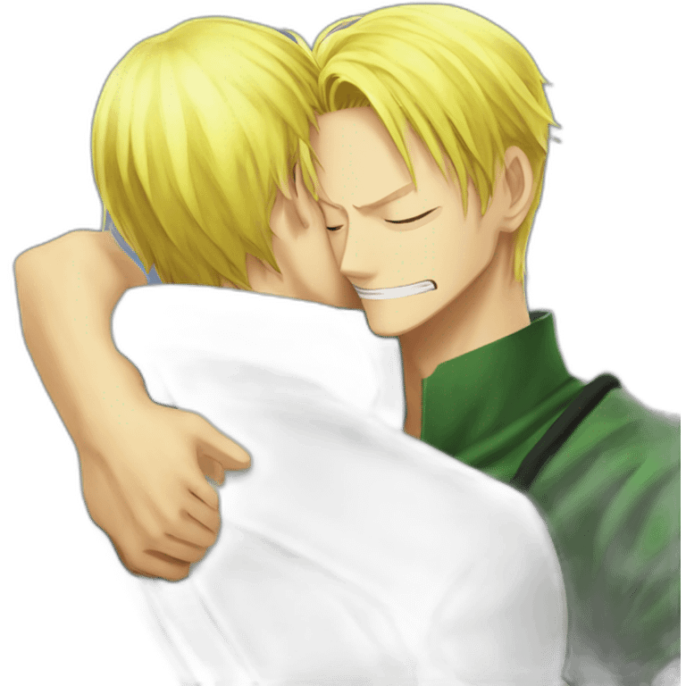 roronoa zoro embrace sanji emoji