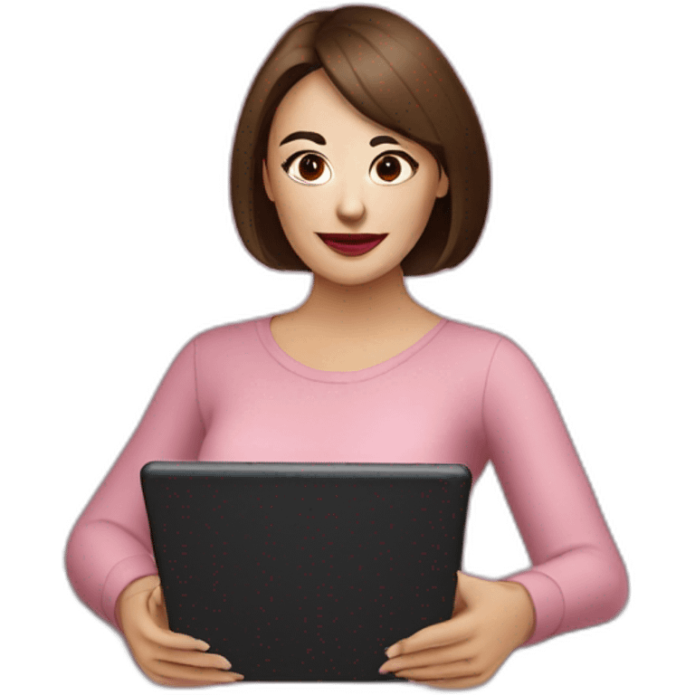 Romanian woman in a cosmetic mask watching a TV series on a tablet emoji