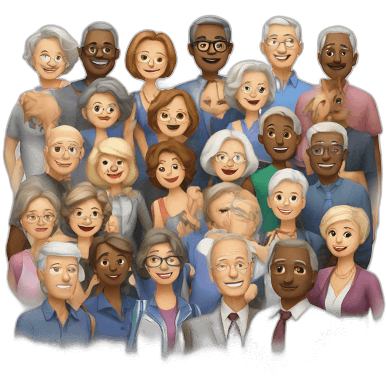 School reunion seniors emoji