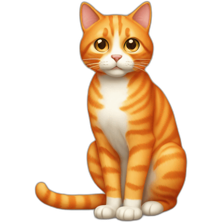 Full orange cat but a bit creamy emoji