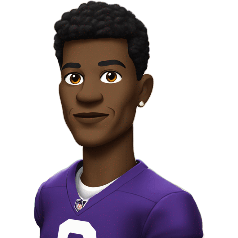 Lamar Jackson in his jersey at the casino emoji