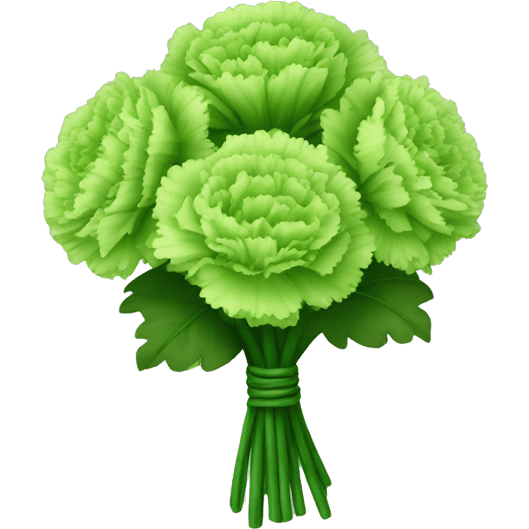 Bouquet of green carnations  emoji