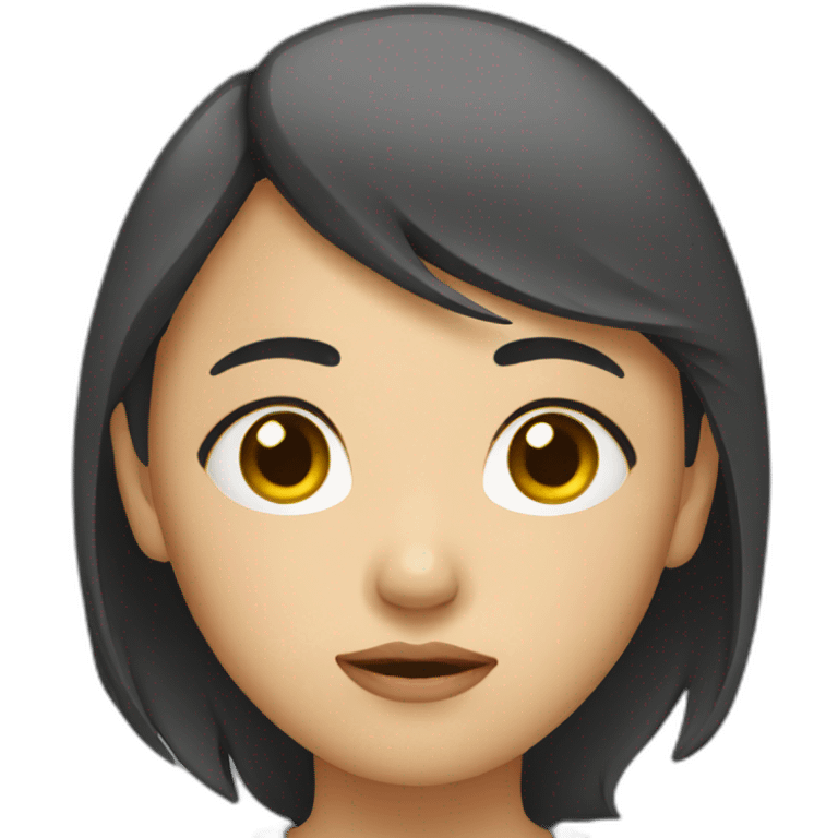 Asian woman is sad emoji