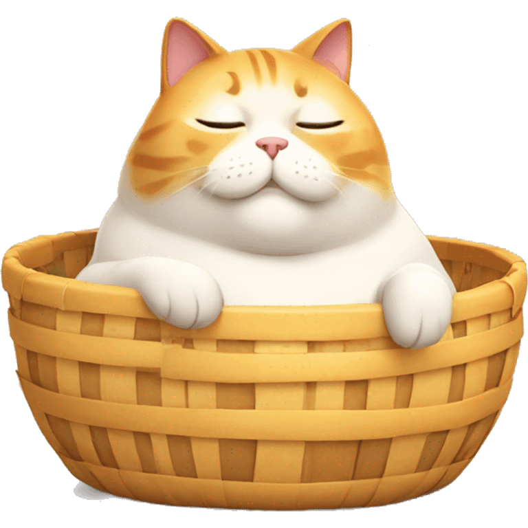 Fat cat sun bathing  emoji