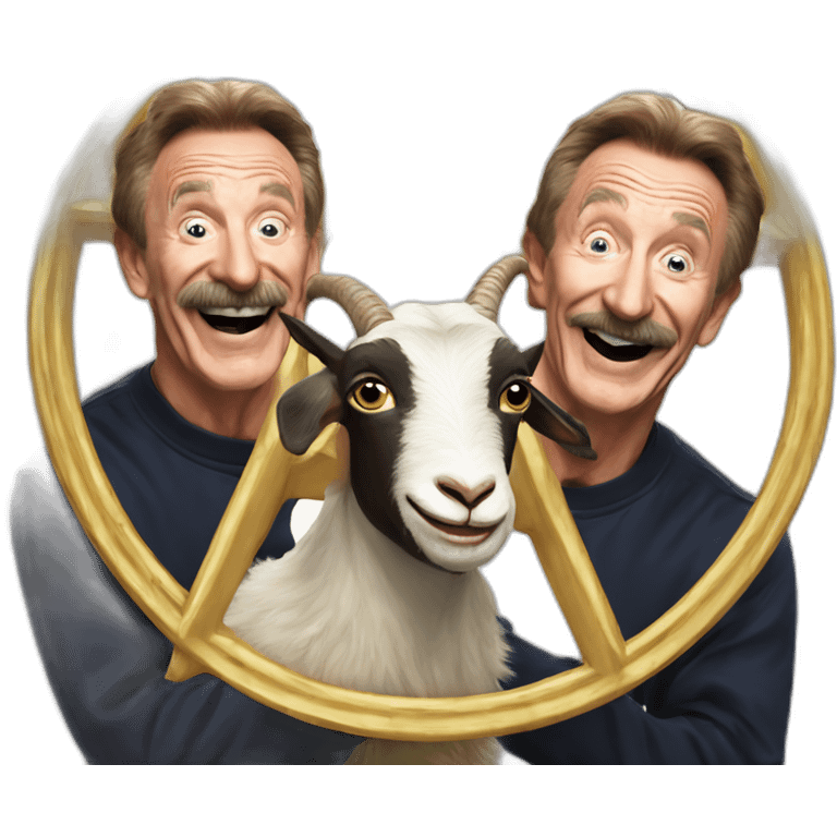 Chuckle Brothers ending a goat fun pentagram party emoji