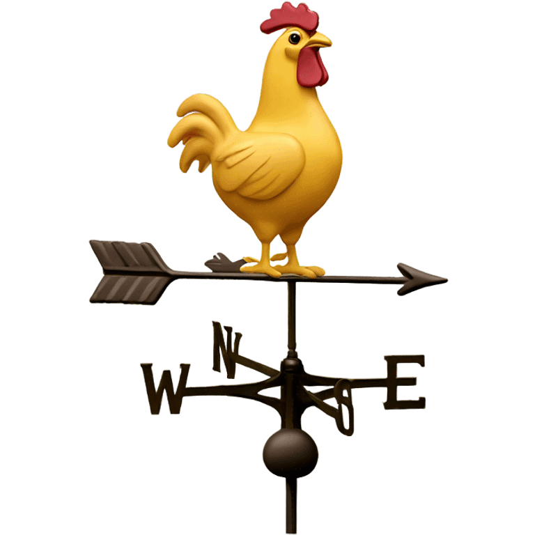 Weathervane with chicken emoji