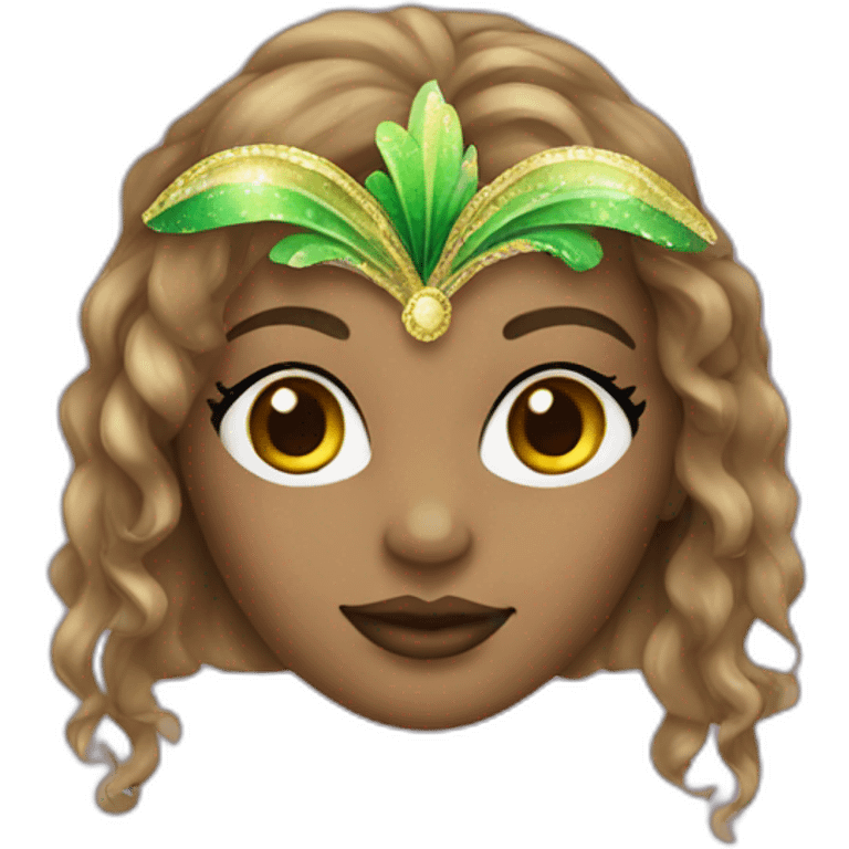 girl mardi gras mask neutral skin emoji