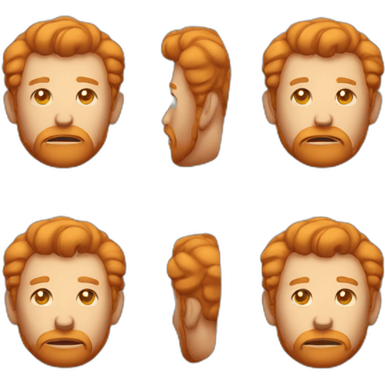 sad ginger man, head only emoji