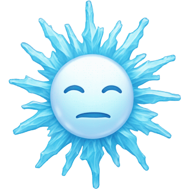 Freezing sun emoji