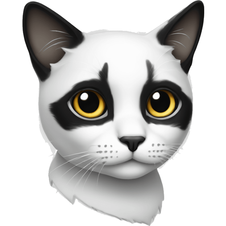 cat white and black emoji