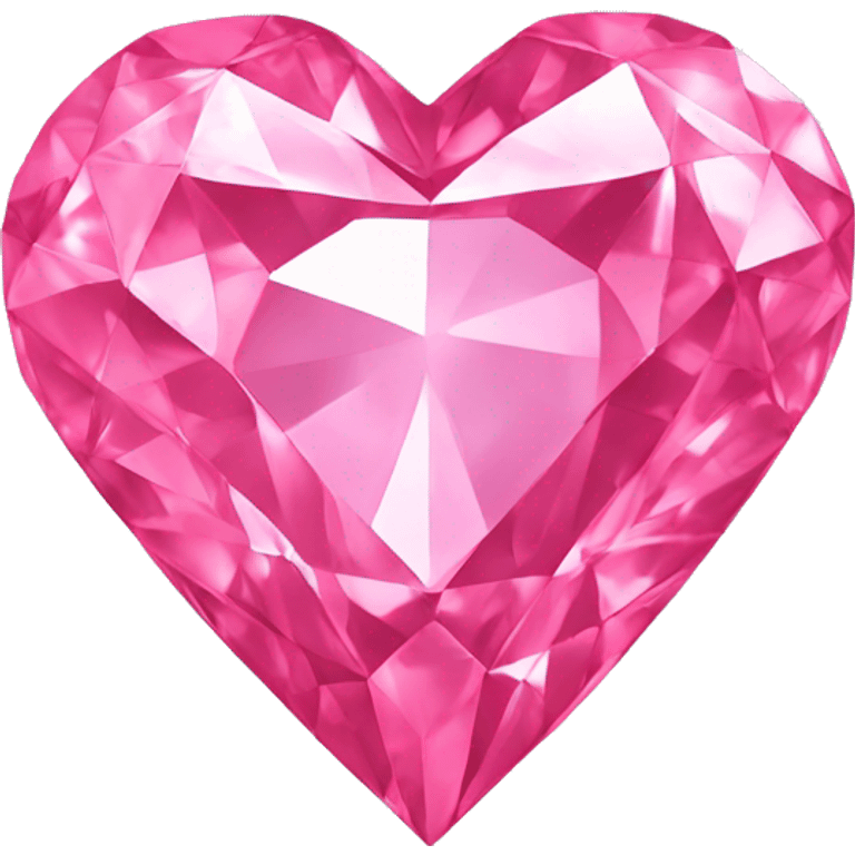 Pink sparkling diamond heart emoji