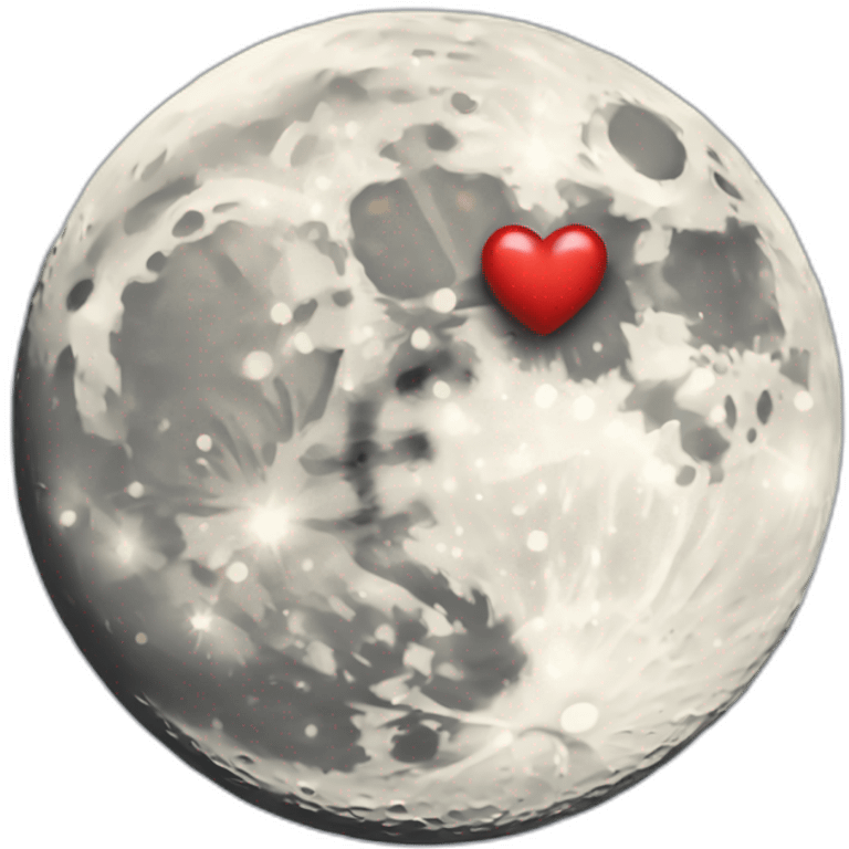 Moon and heart emoji