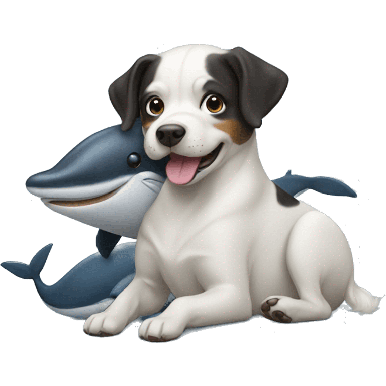 Dog with whales emoji