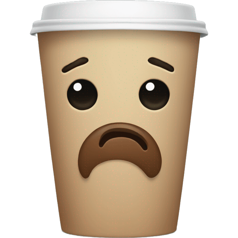 sad coffee cup emoji