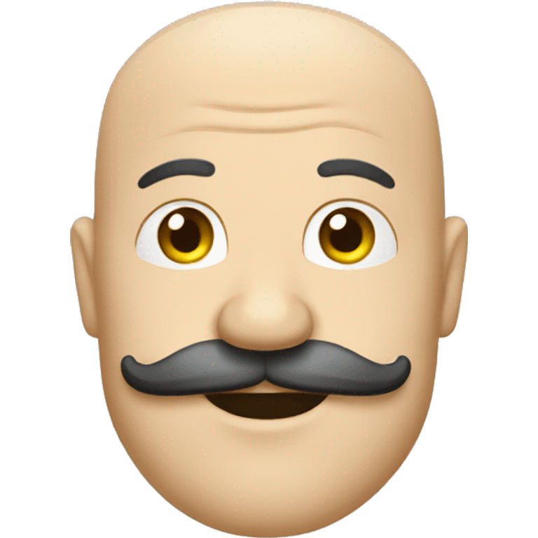 bald man with a moustach emoji