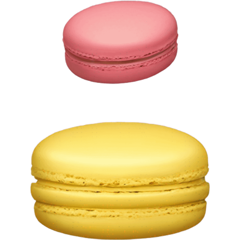 one yellow macaron  emoji