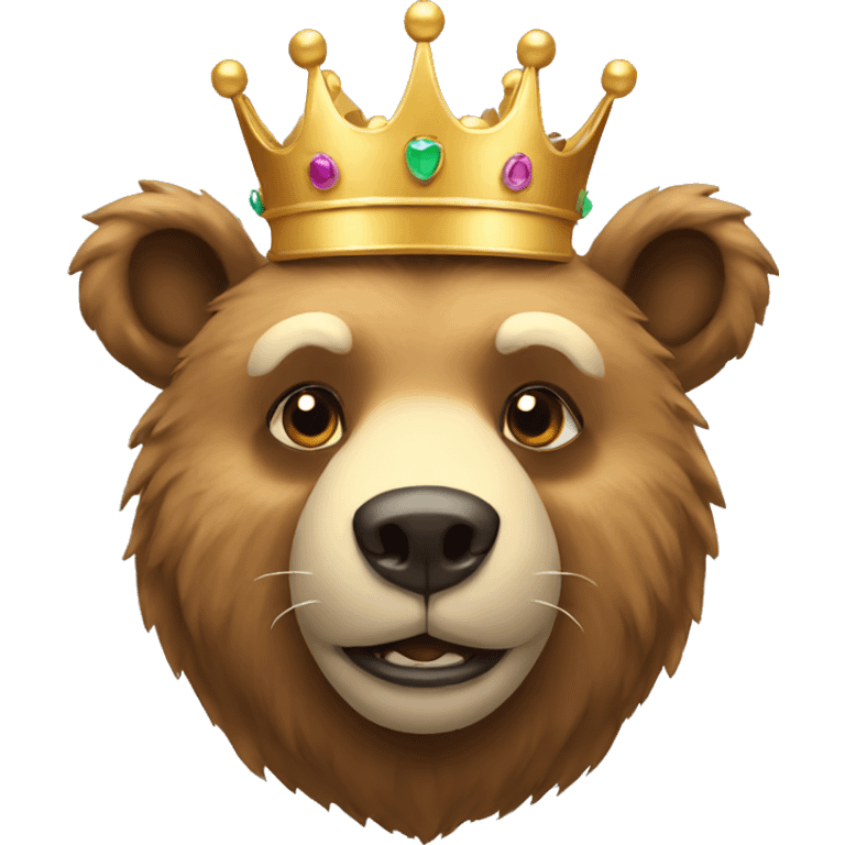 bear with crown emoji