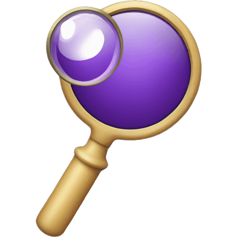 purple magnifying glass emoji