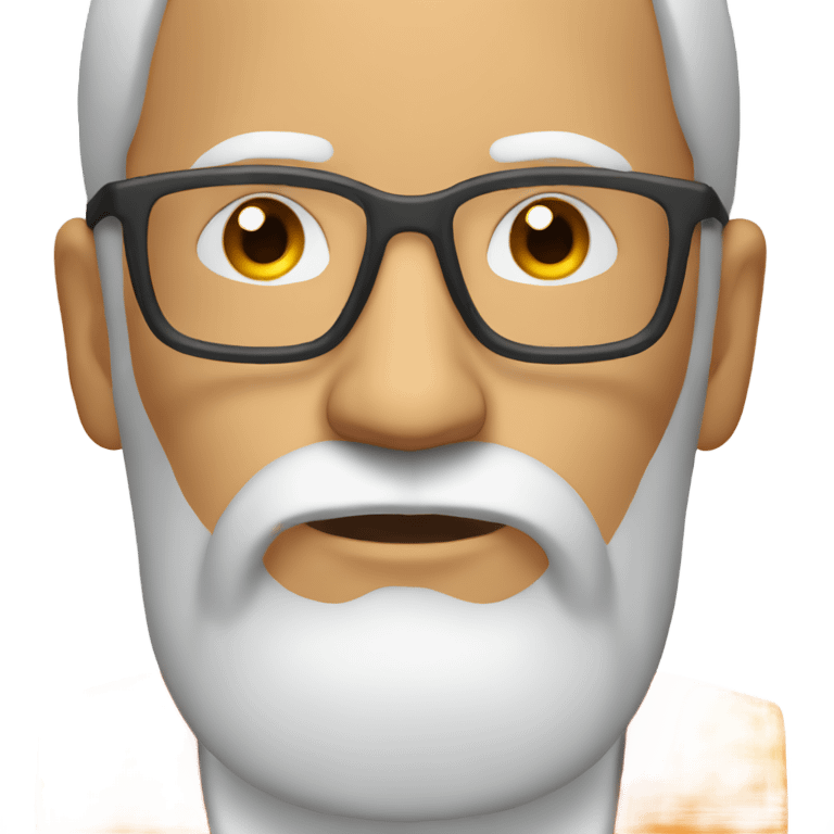 white man with orange beard and bold hair as he praying with orange glasses  emoji