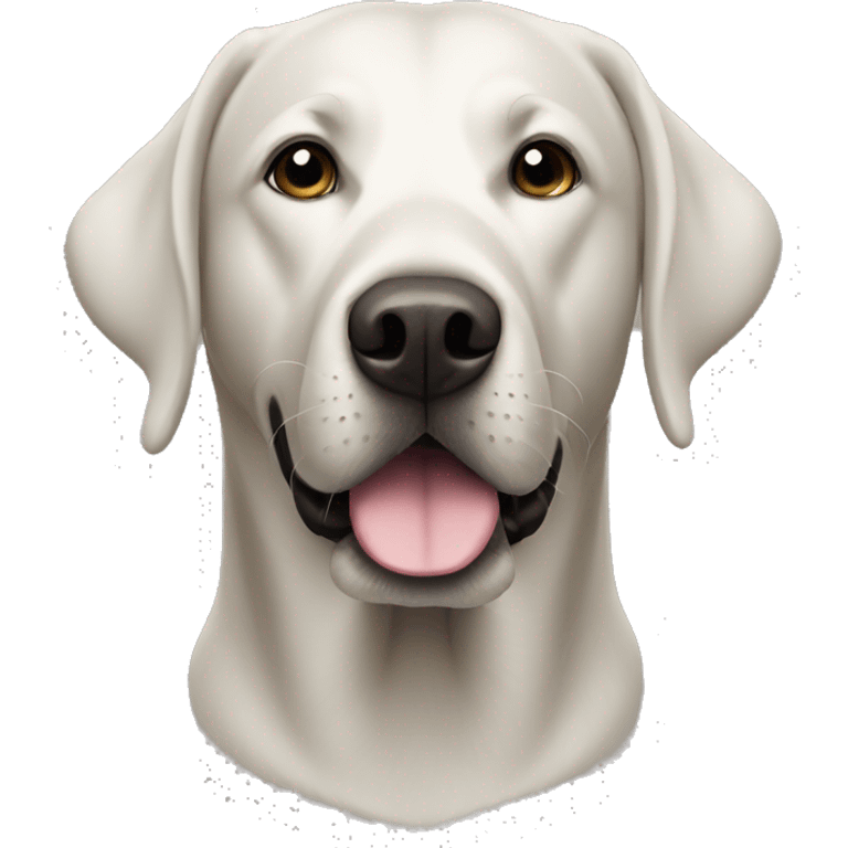 A Black Labrador with a bit of white on the snout  emoji