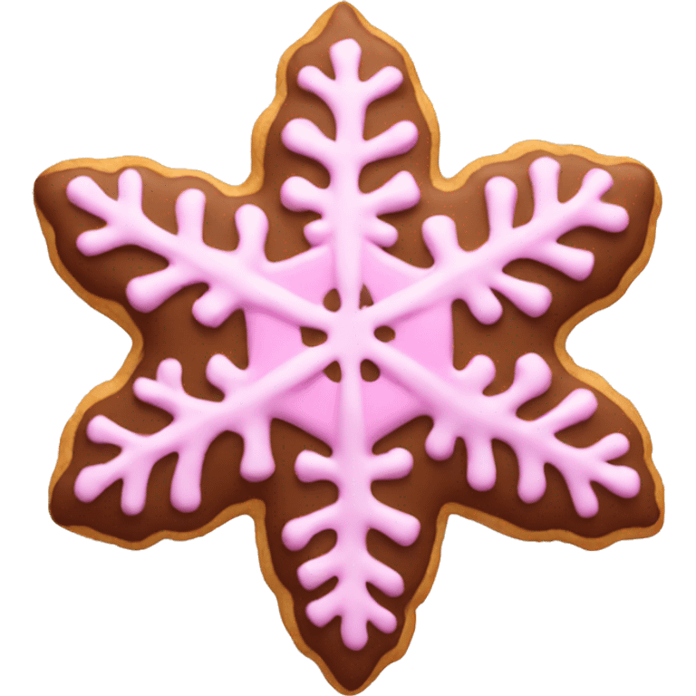 pink snowflake cookie  emoji