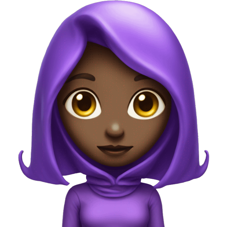 Cute purple alien girl emoji