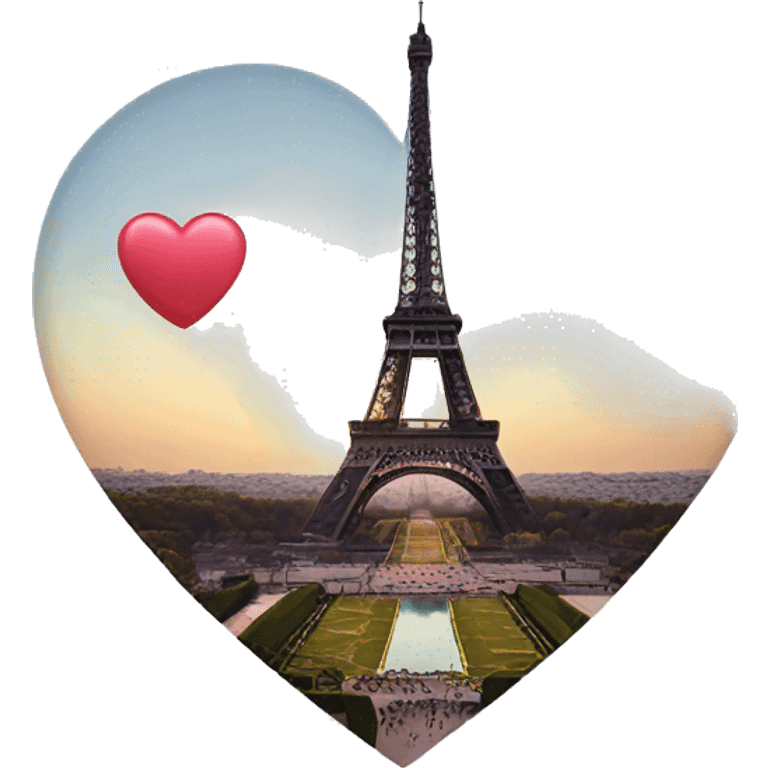 Paris in heart emoji