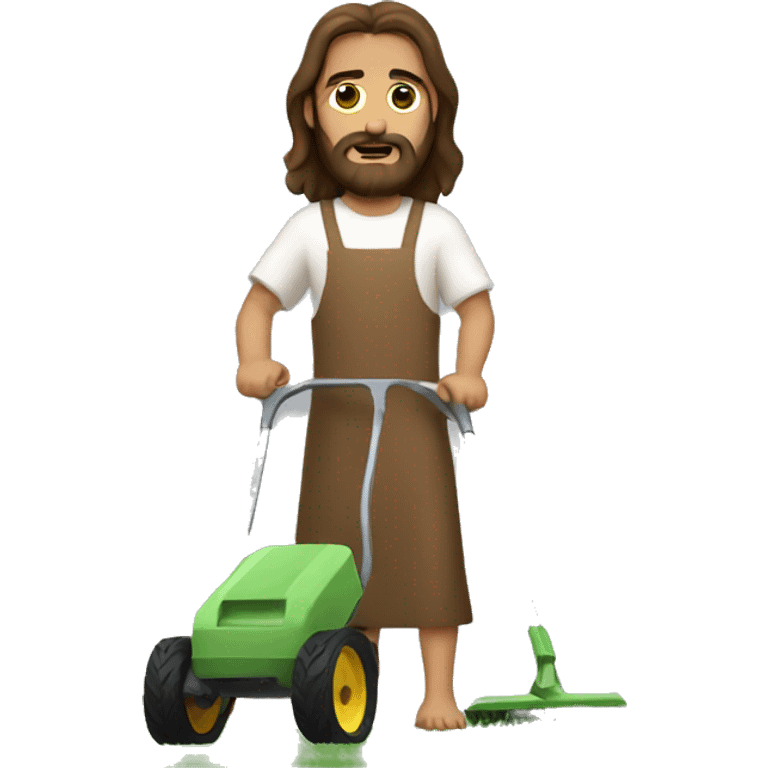 Jesus mowing emoji