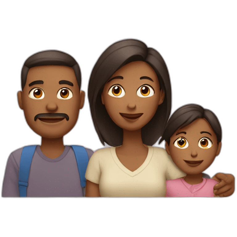 Mother with father and kid emoji