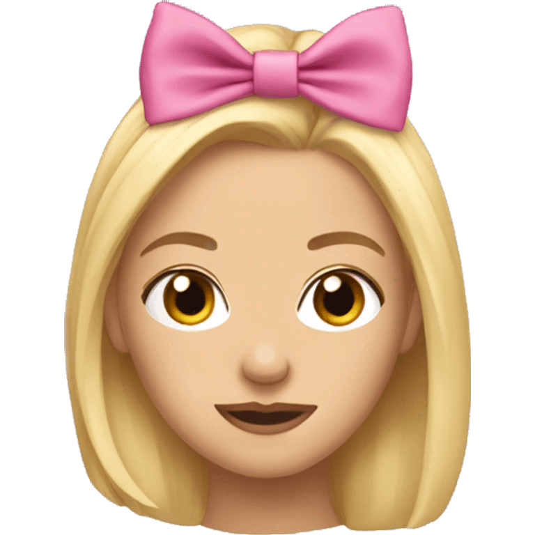 Blonde York with a bow on her head emoji