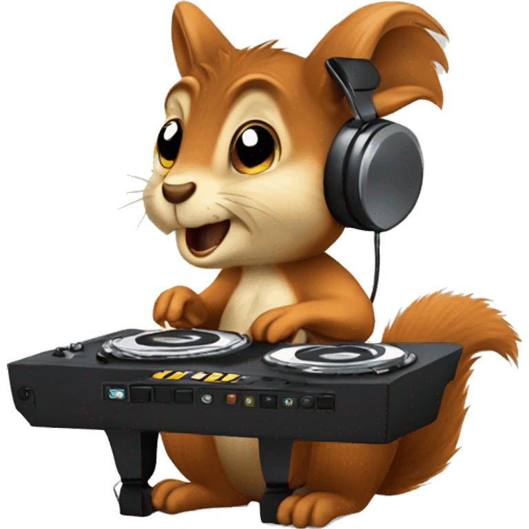 Squirrel Disk Jockey emoji