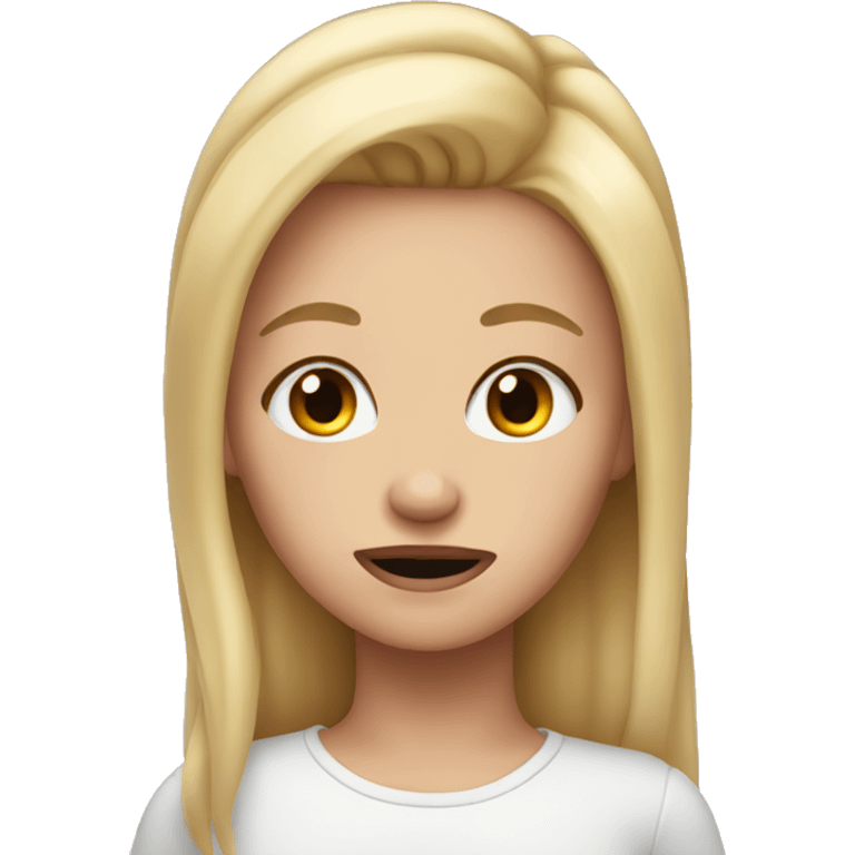 Bratty girl with blond hair emoji