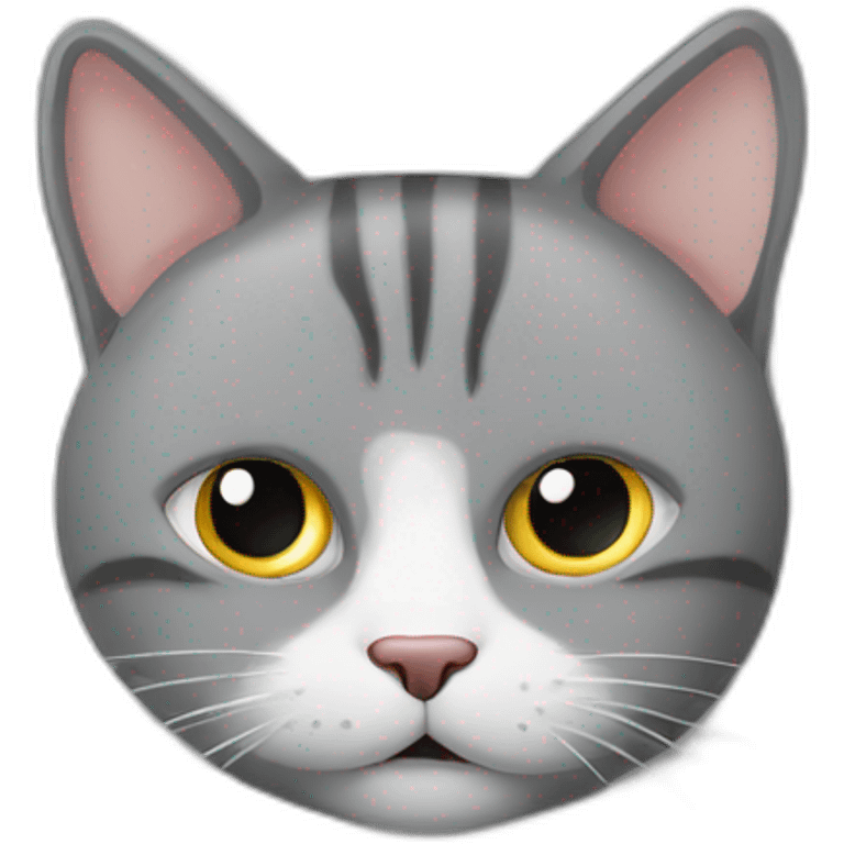 hungry-grey-cat-near-empty-plate emoji