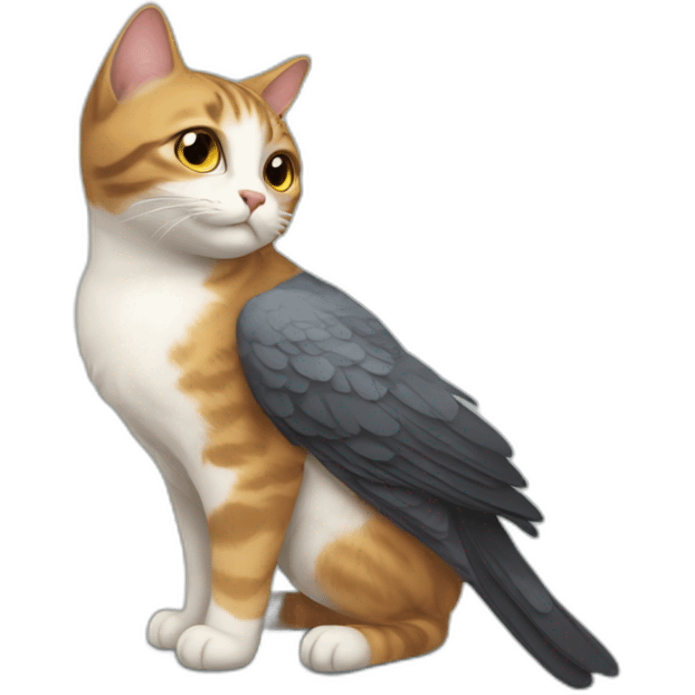 cat with bird emoji