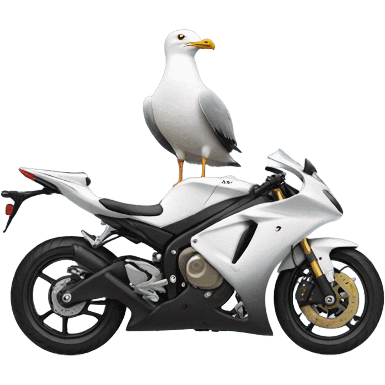 Seagull with a Yamaha emoji