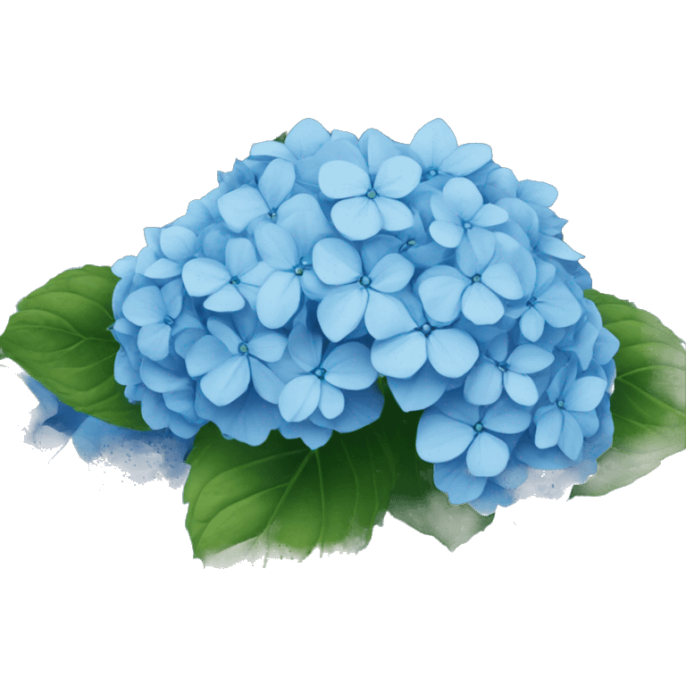 Blue hydrangea emoji