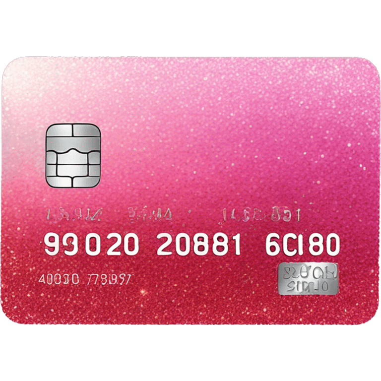 Pink ombre debit card with glitter  emoji