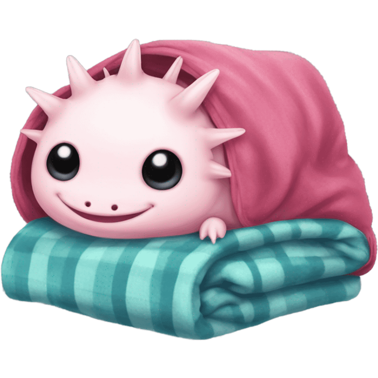 Axolotl in a blanket  emoji