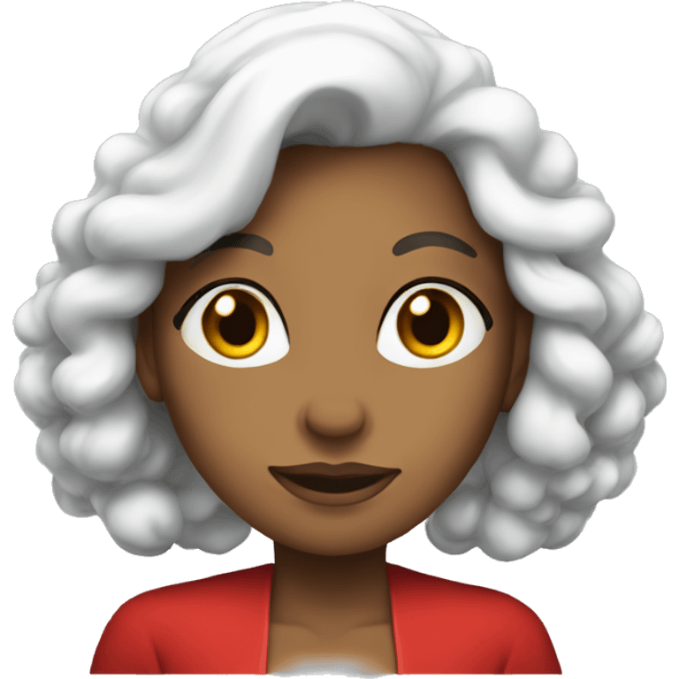 Mrs. Claus, long beautiful hair emoji