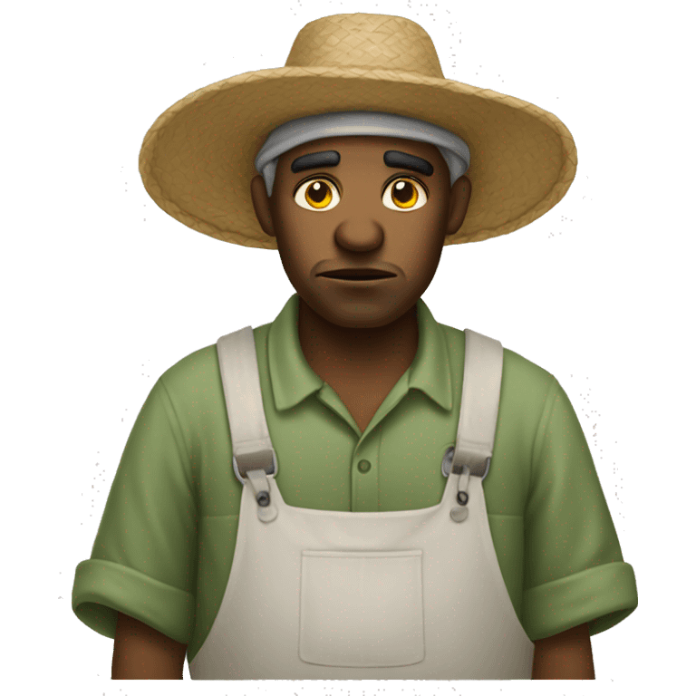 Unhappy cotton picker emoji