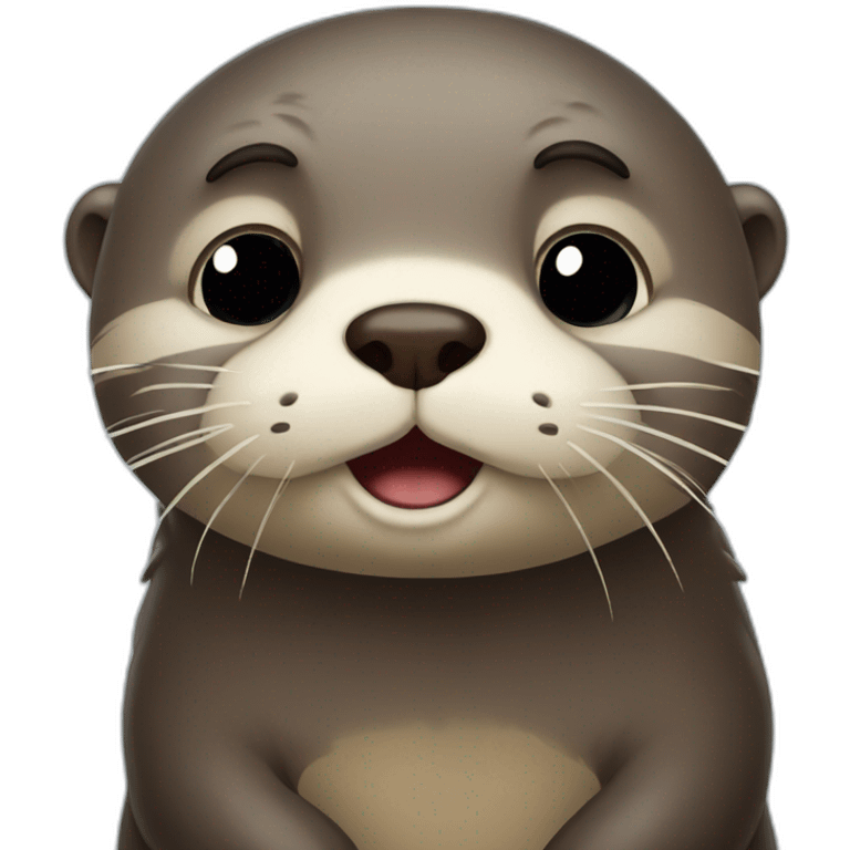 sad otter criying emoji