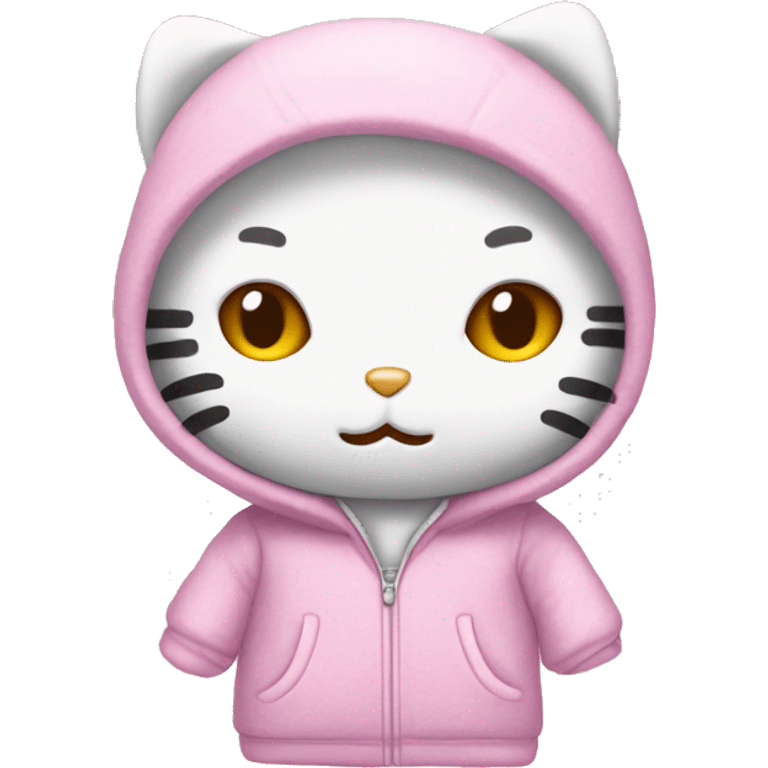 hello kitty cat in chill suit emoji